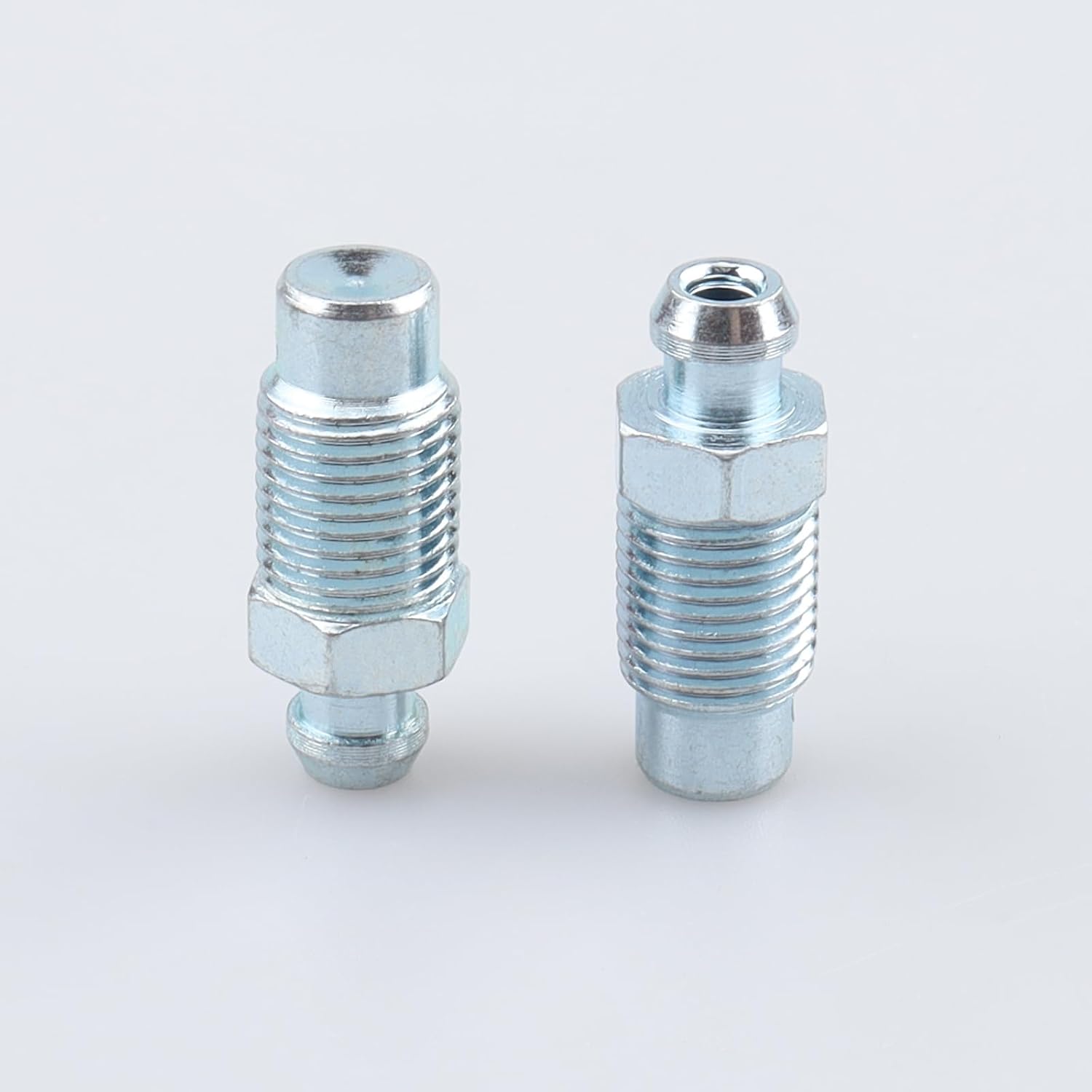 AC PERFORMANCE M10 x 1.0 Brake Bleed Nipple Screw Bleeder Fitting Zinc Steel, Full Length 26.2mm, Pack of 2