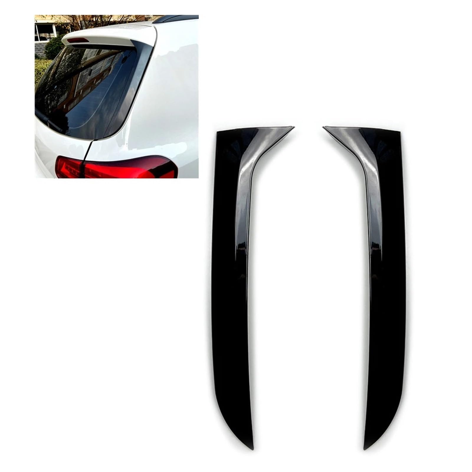 Osłona tylnego bocznego spojlera, rozdzielacza skrzydła, Compatible With Volkswagena, Compatible With Tiguana, MK1 2007-2016