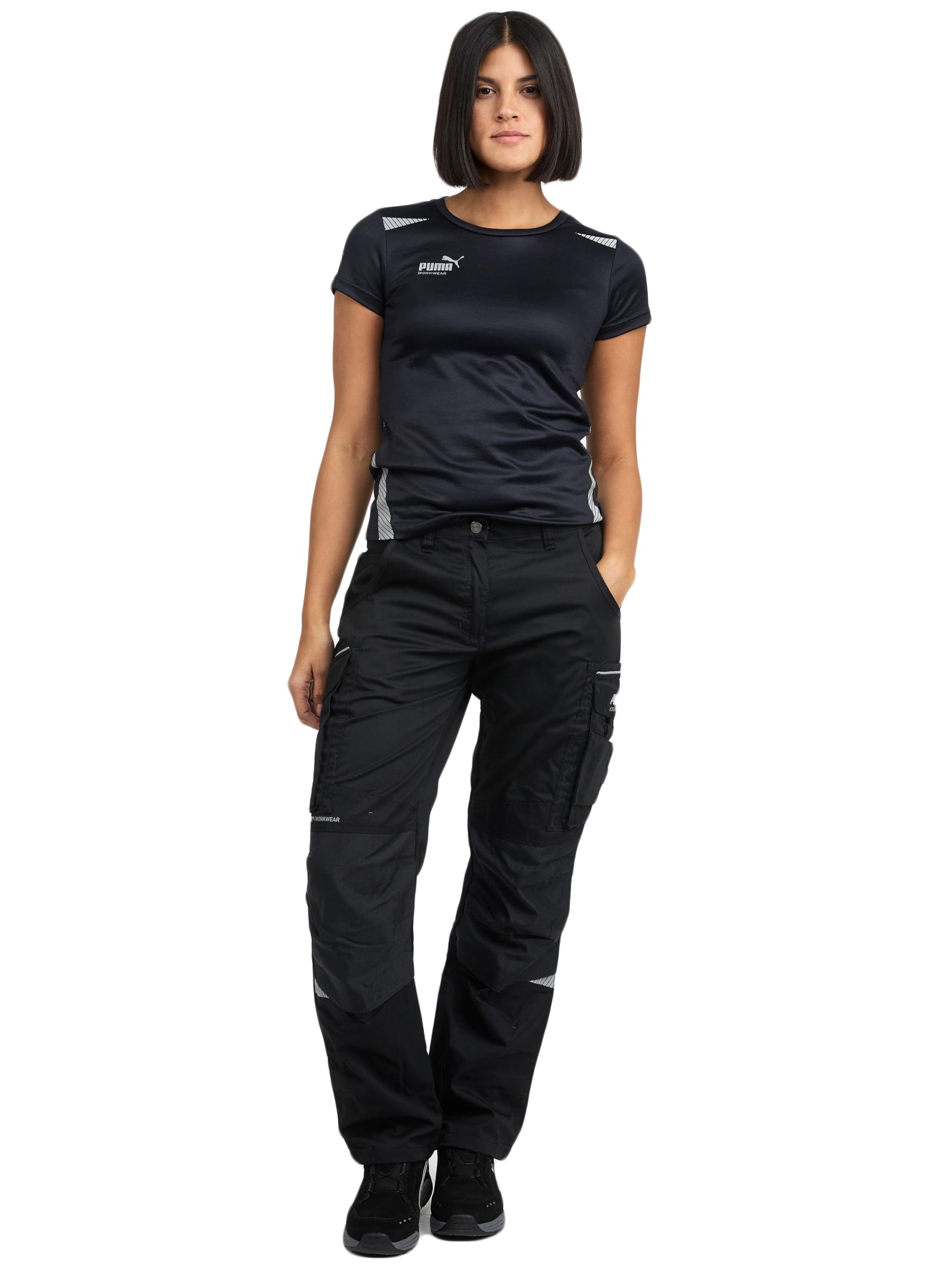 PUMA Workwear Precision X Pantaloni da Lavoro da Donna, con Molte Tasche e Ginocchia rinforzate - per Il Commercio, la Produzione e l'edilizia