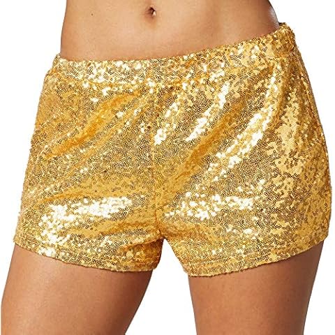 dressforfun 900996 Women's Sequin Glitter Hot Pants Cover