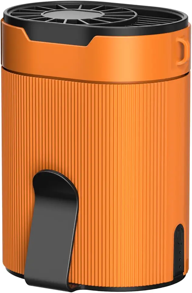 Mini ventilateur rechargeable avec batterie - Portable - Avec 4 vitesses de vent - 6600 tr