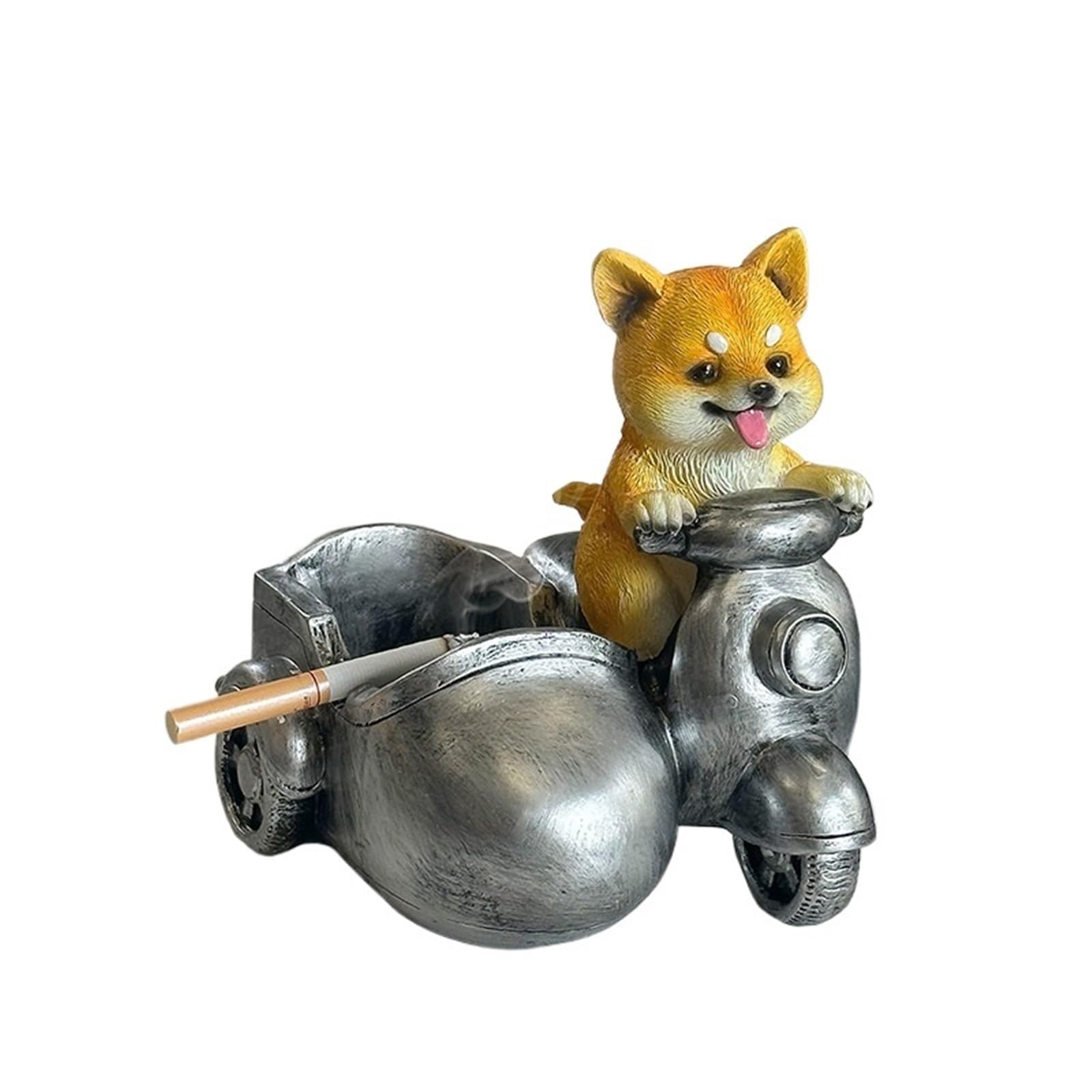Ropicean Creative Cute Motorcycle Ashtray - different Home and Office Desk Decoration for Motorcycle Lovers