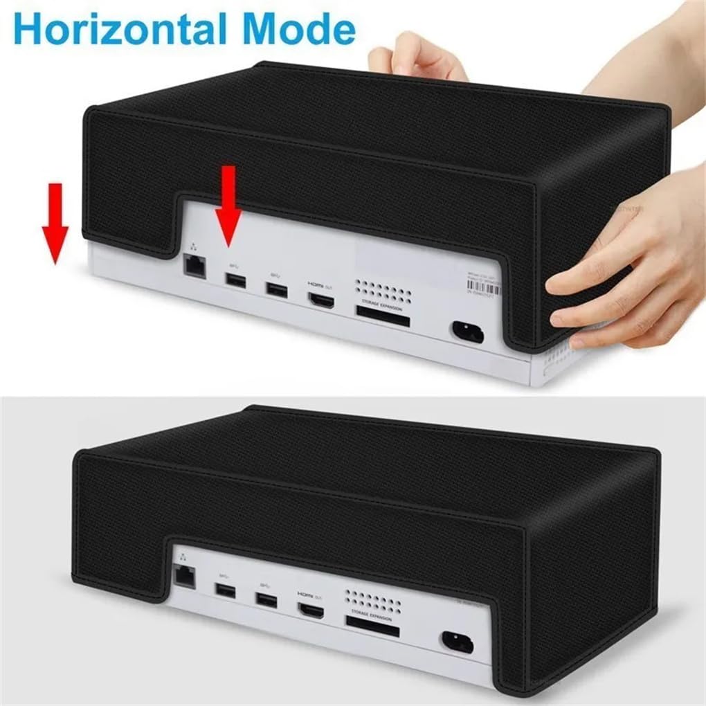 Genérico Funda a Prueba de Polvo Antiarañazos para X Box Series S Cubierta Protectora Horizontal Cubierta Protectora Vertical Accesorios para Juegos de Consola (Modo Horizontal)