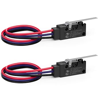 Waterproof Micro Switch Long Straight Hinge Lever with Line 10A 125 250V NC NO COM Line Length 30CM 2PCS