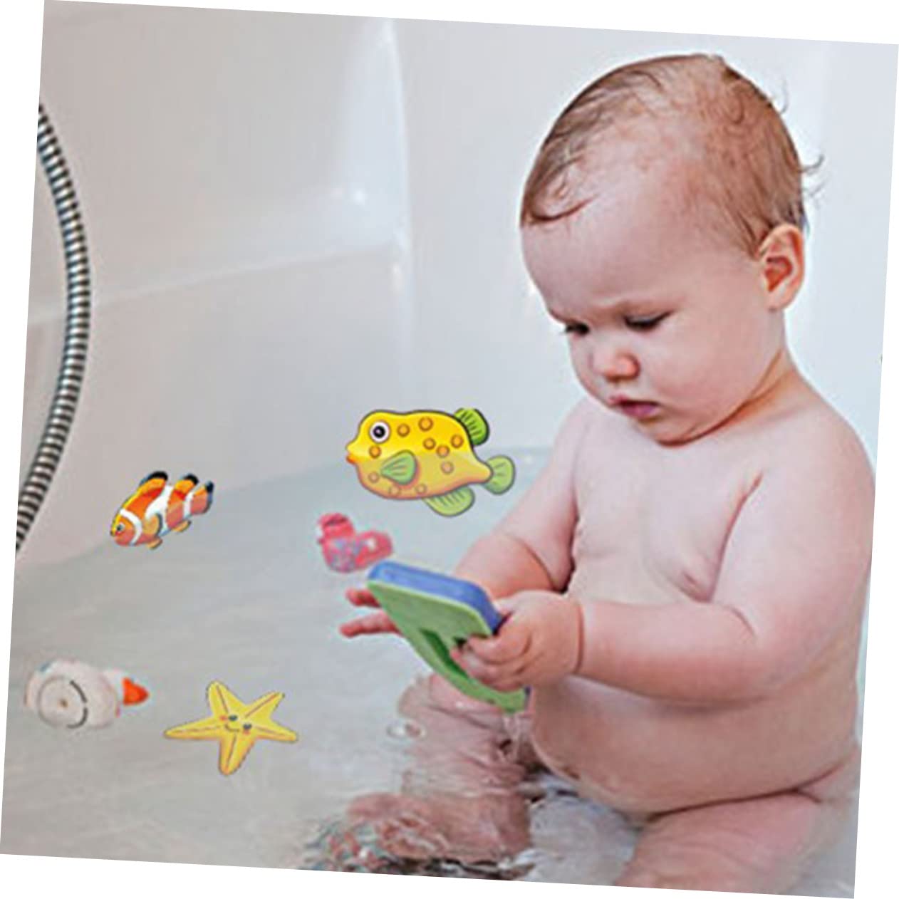 STOBAZA 2 Juegos Calcomanías Antideslizantes Bañera Animales Pegatinas Impermeables Decorativas
