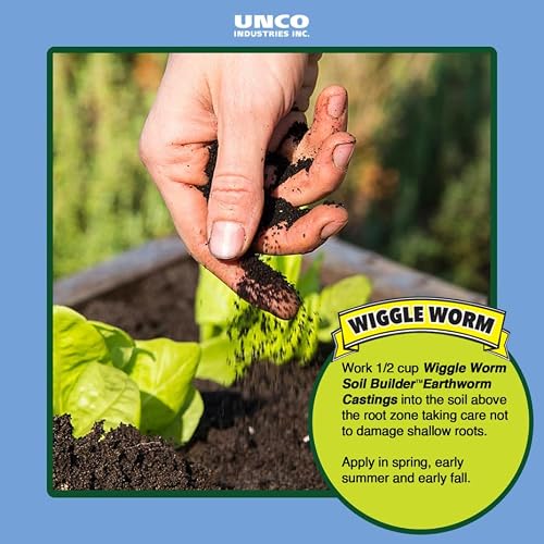 Wiggle Worm 100% Pure Organic Worm Castings - Organic Fertilizer for Houseplants, Vegetables, and More, 4.5-Pounds