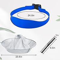 Vista 2 de Colector de pelo para cortes de pelo, guía de corte de pelo para hombres, herramienta de corte de pelo desvanecido, Azul