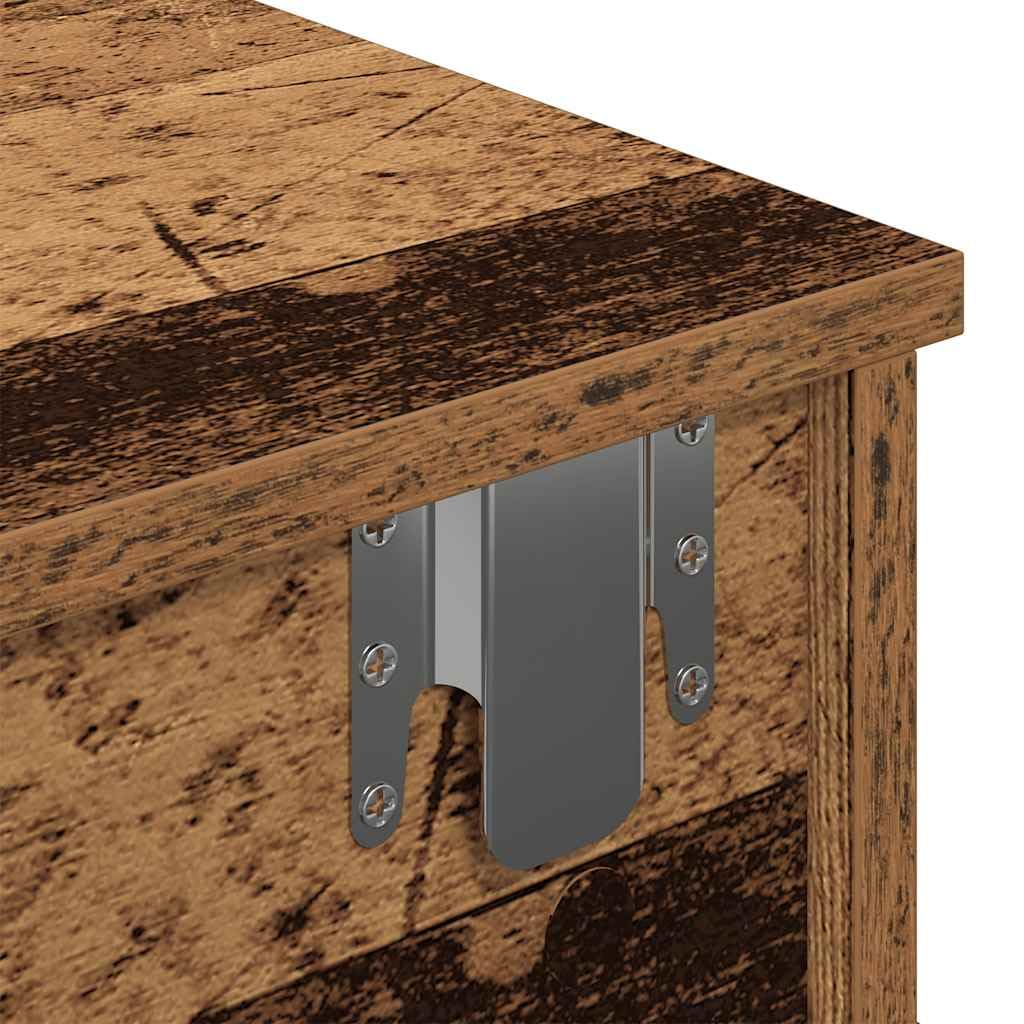 vidaXL Estante de Pared con cajones Madera contrachapada Madera Vieja
