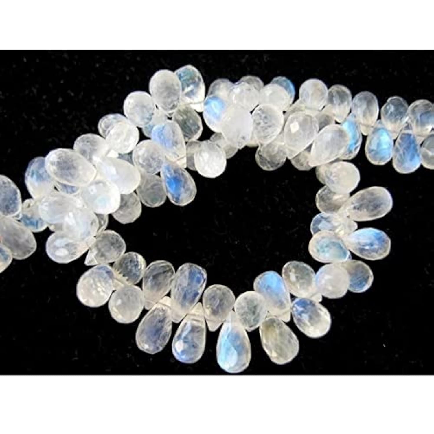 Pierre de lune arc-en-ciel facettée AAA en forme de goutte LKBEADS pour bijoux haute joaillerie