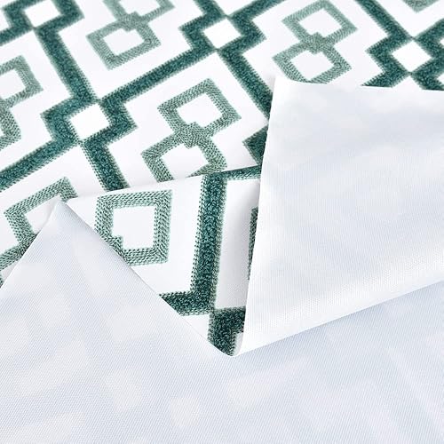 Miniatura 4 de Zobesta Manteles de vinilo para mesas rectangulares, mantel impermeable de PVC verde, mantel rectangular de vinilo resistente para cocina y