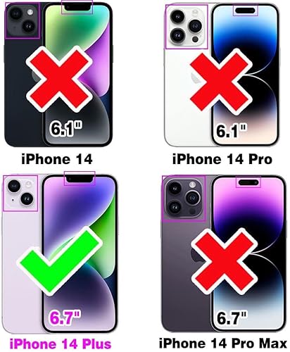 Miniatura 2 de Asuwish Funda protectora para iPhone 14 Plus de 6.7 pulgadas con protector de pantalla de vidrio templado, híbrida, resistente, funda protectora