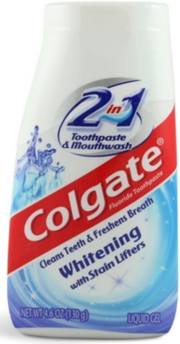 Colgate 2-In-1 Toothpaste And Mouthwash, Whitening Liquid Gel - 4.6 Oz