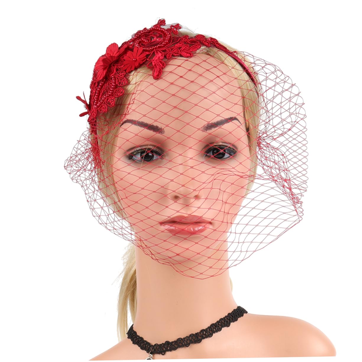 5 Stück Mesh Spitzen Stirnband Hochzeitsschleier Für Bräute Weiße Braut Haarspange Bridcage Brauthut Netz Teeparty Haar Make Up Stirnbänder Fascinator Hut Mit Schleier
