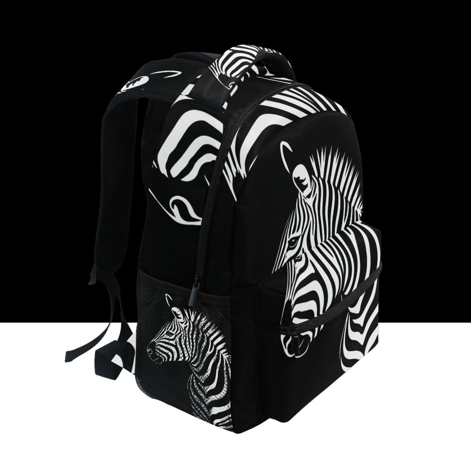 Amazon.com | School Backpack Black Zebra Teens Girls Boys  display picture 3