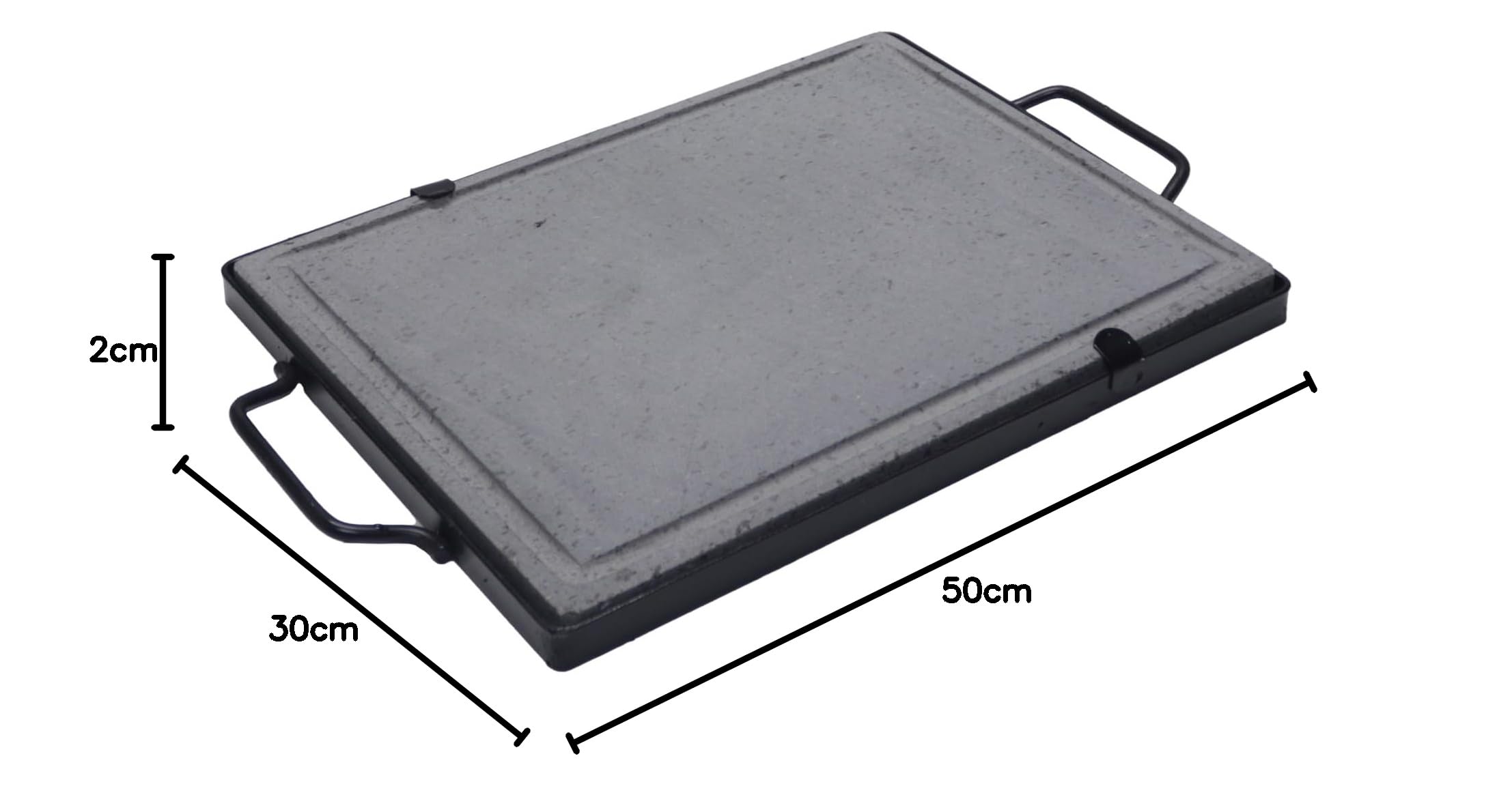 Piastra In Pietra Lavica Con Supporto - Bistecchera Naturale 50x40 Cm - Foto 7