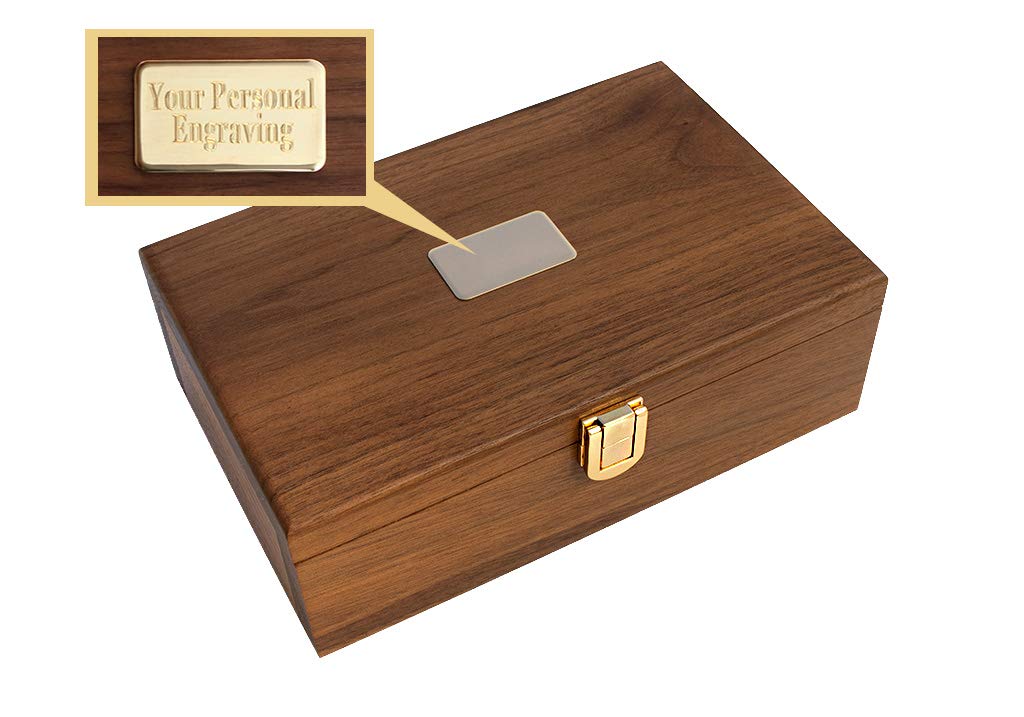 Alex Cramer Double 9 Dominoes Set for Adults with Spinners. Domino Set in Black Walnut Case. Holds 55-Piece Set of Dominoes (Dominos Set)