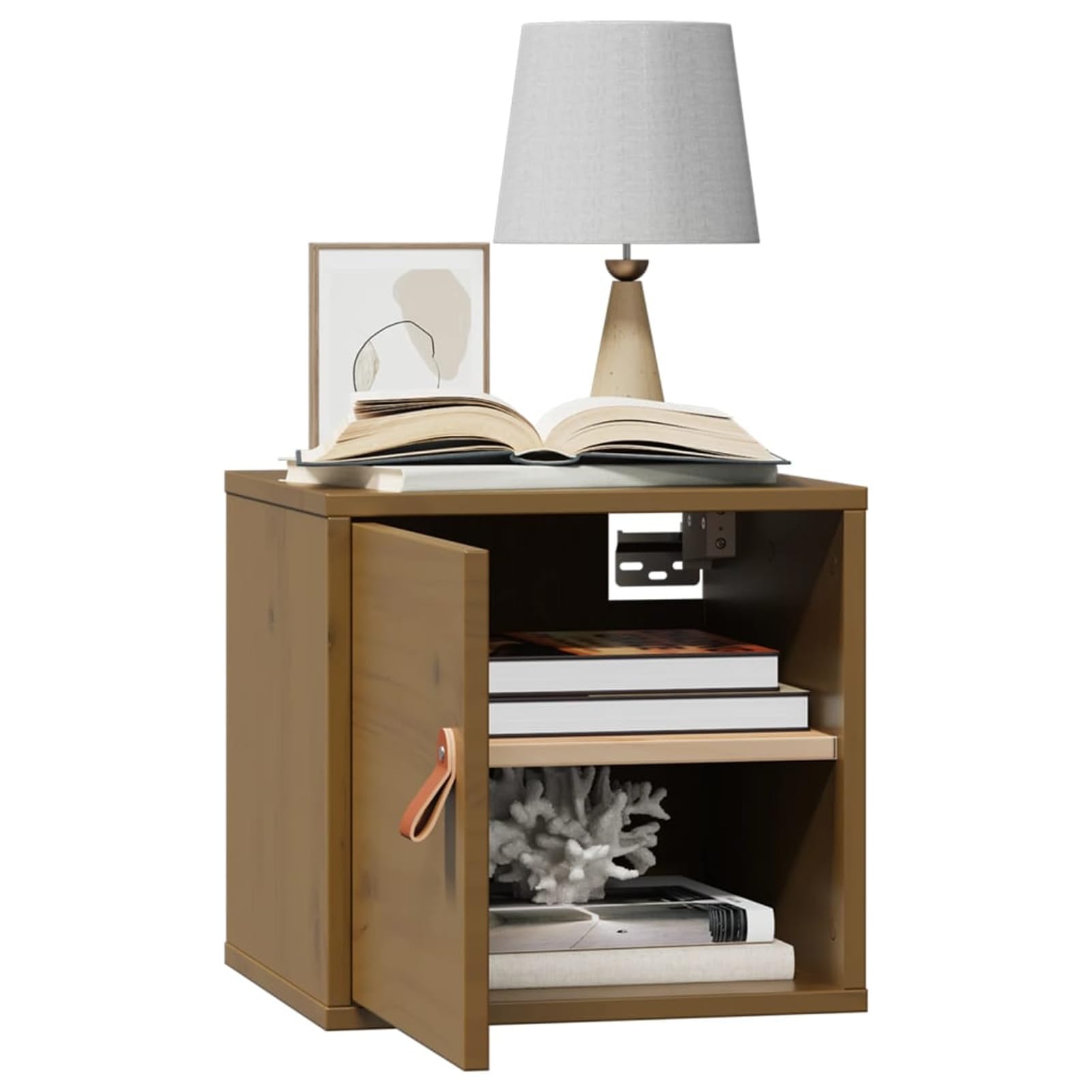 Armoire Murale Marron Miel 31,5x30x30 cm Bois de pin Massif Armoire Industrielle,Armoire De Rangement