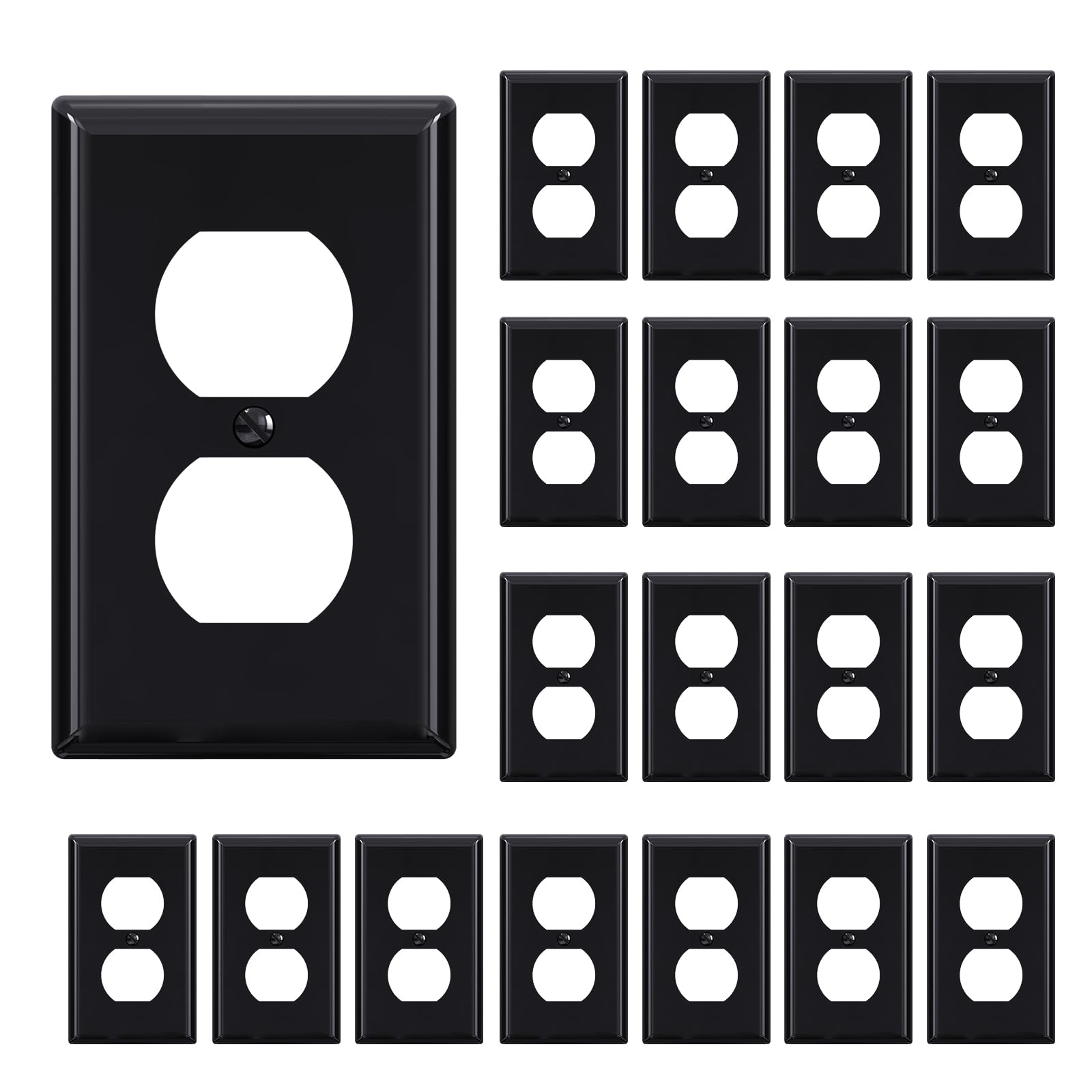 AIDA Screwless Outlet Covers - Matte White (10 Pack) -13