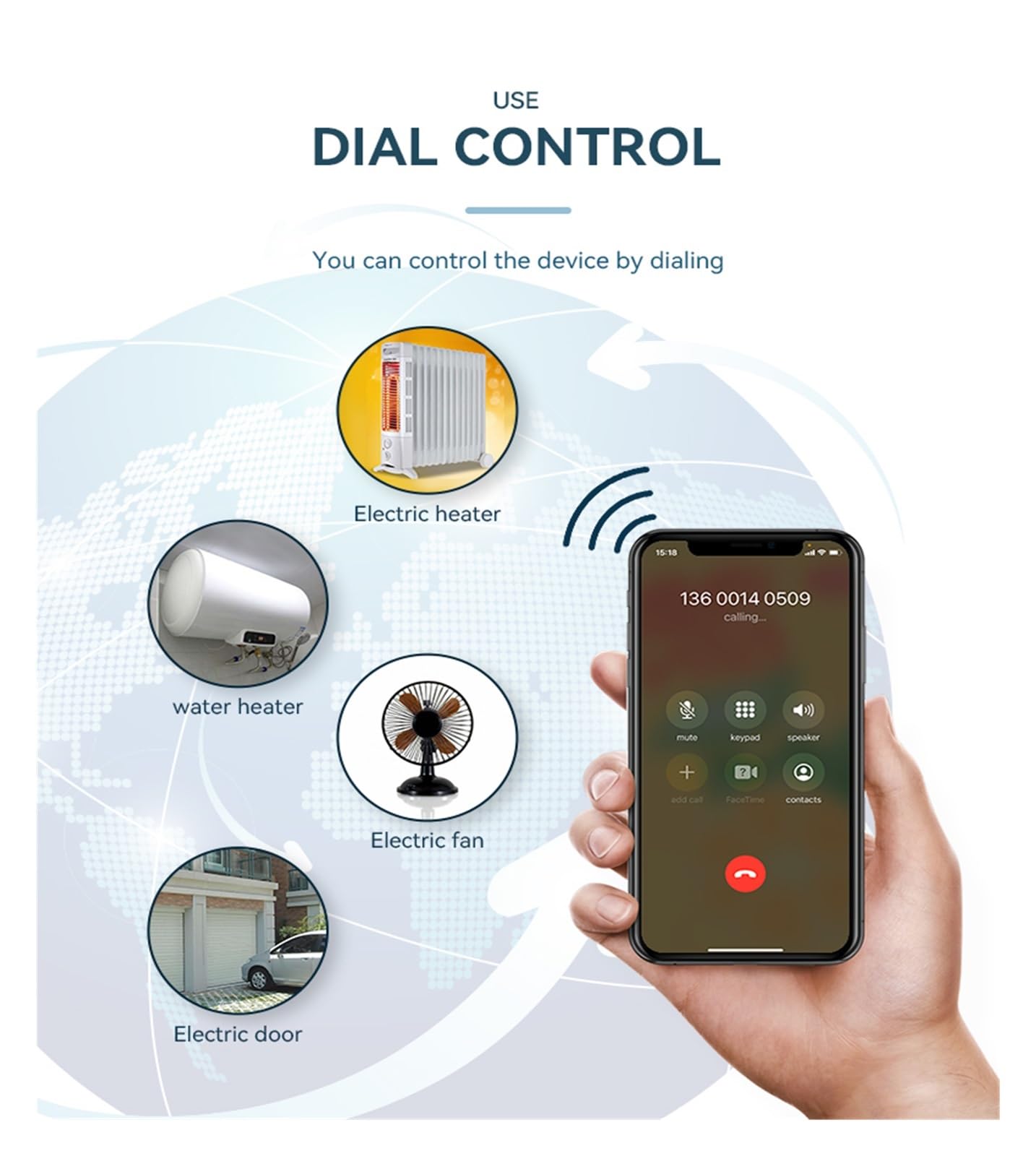 Abridor automático de puertas, CL8-GSM-NC de alarma de alerta SMS inalámbrico Monitoreo de temperatura Alarma GSM + Sensor con alerta de falla de energía para familias numerosas, comunidades pequeñas(