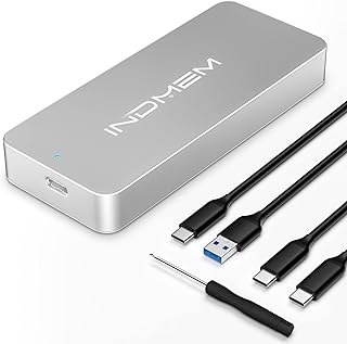 INDMEM USB C 3.2 Enclosure Portable Adapter Case for 12+16 PIN Original Flash PCIe SSD of 2013-2017 MacBook Air, 2013-2015 MacBook Pro Retina, 2013-2017 iMac, 2013 Mac Pro, 2014 Mac Mini