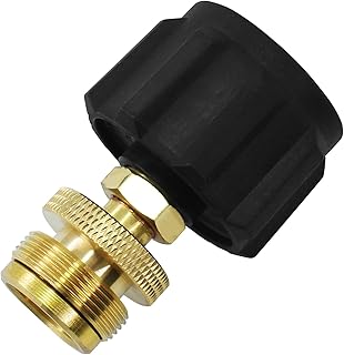 MENSI Propane Cylinder Adaptor Convert to 1"-20UNEF Throwaway Flexible Hose Line Adapter for Barbecue Grill, Bubby Heater, Torch (QCC Type1 Connector for 5~40lbs Propane Tank)