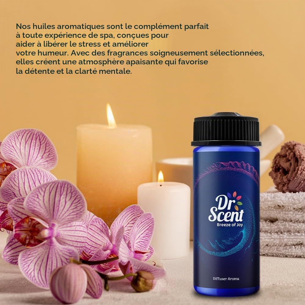 Dr Scent Diffuseur d'ambre et d'ambre en bois de patchouli, ambre et vanilla, 170 ml