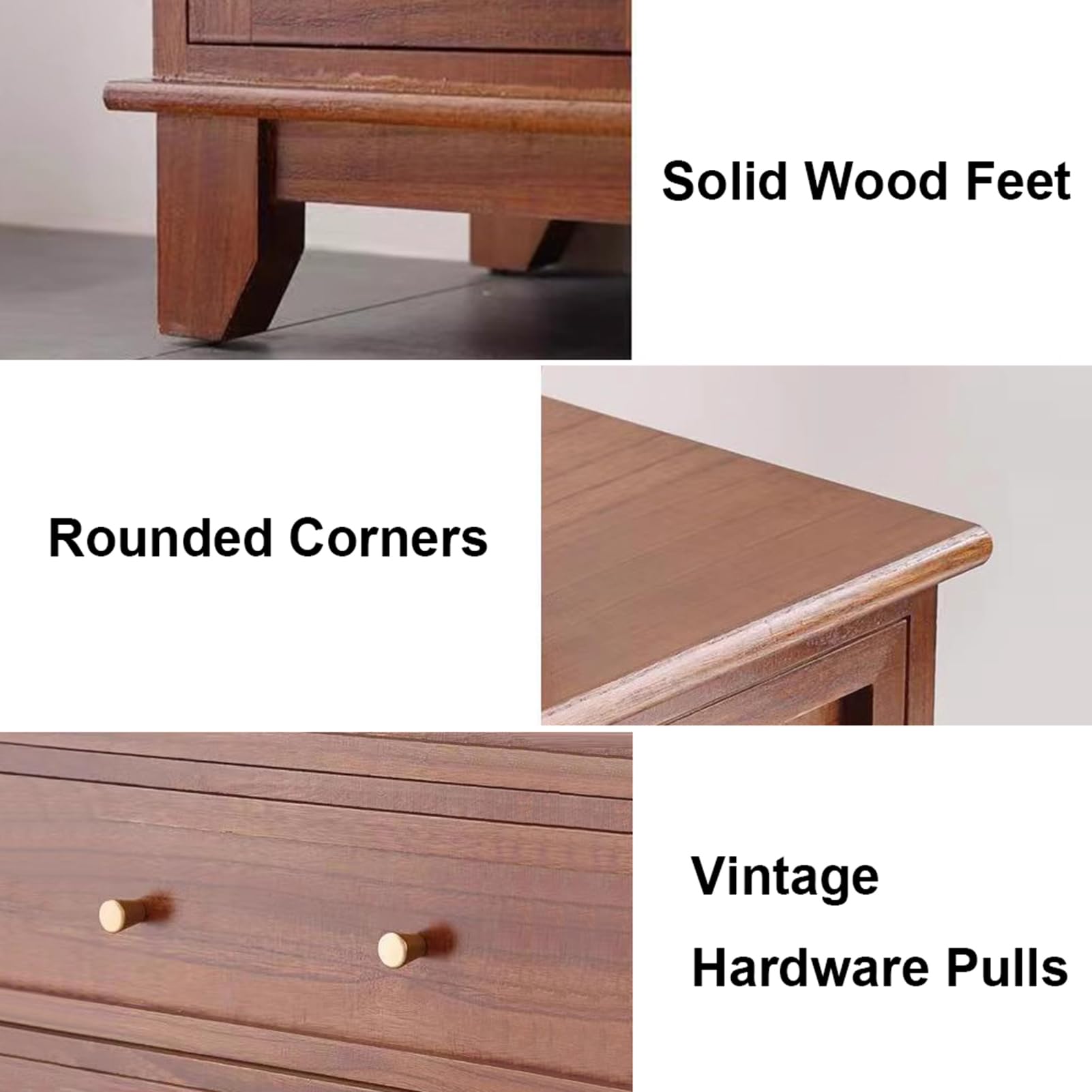 Cassettiera in legno massello, mobiletto multistrato con anta per soggiorno, camera da letto, funzionale ed elegante, tipo di cassetto per la casa