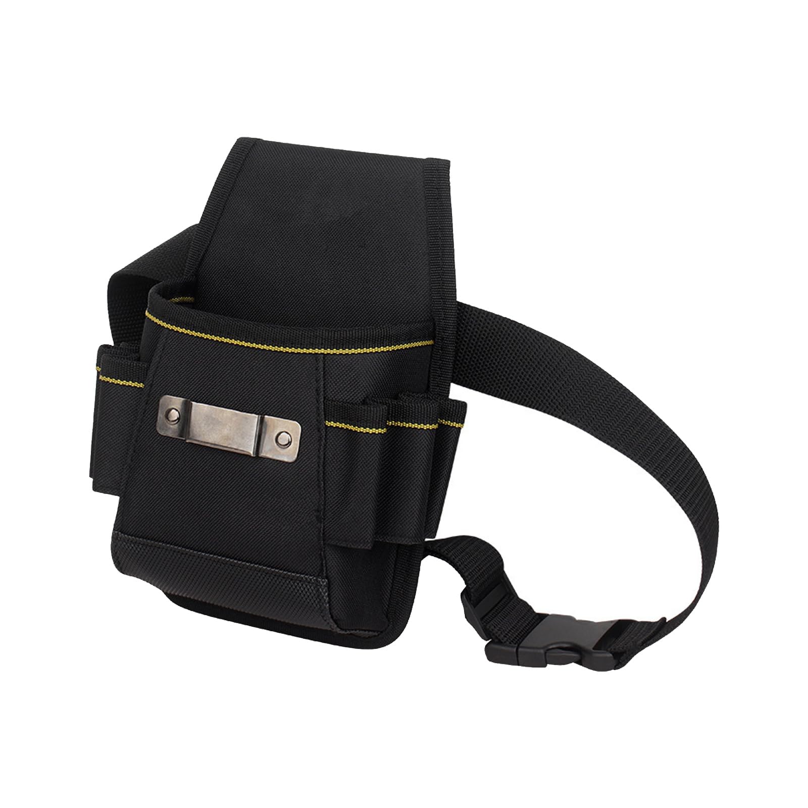 ZEPFJHE Multiple Pocket Construction Tool Bag with Reinforced Strap Electrician Holder with 6 Compartments Bag