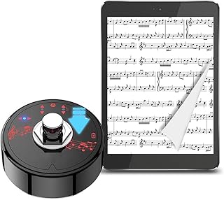 BLOSSS Bluetooth Page Turner Pedal, Wireless Rechargeable Page Turner Pedal Sheet Music Reading Controller with 4 Control Modes, Universal Score Page Turner for Music Smartphone Tablet Instrument