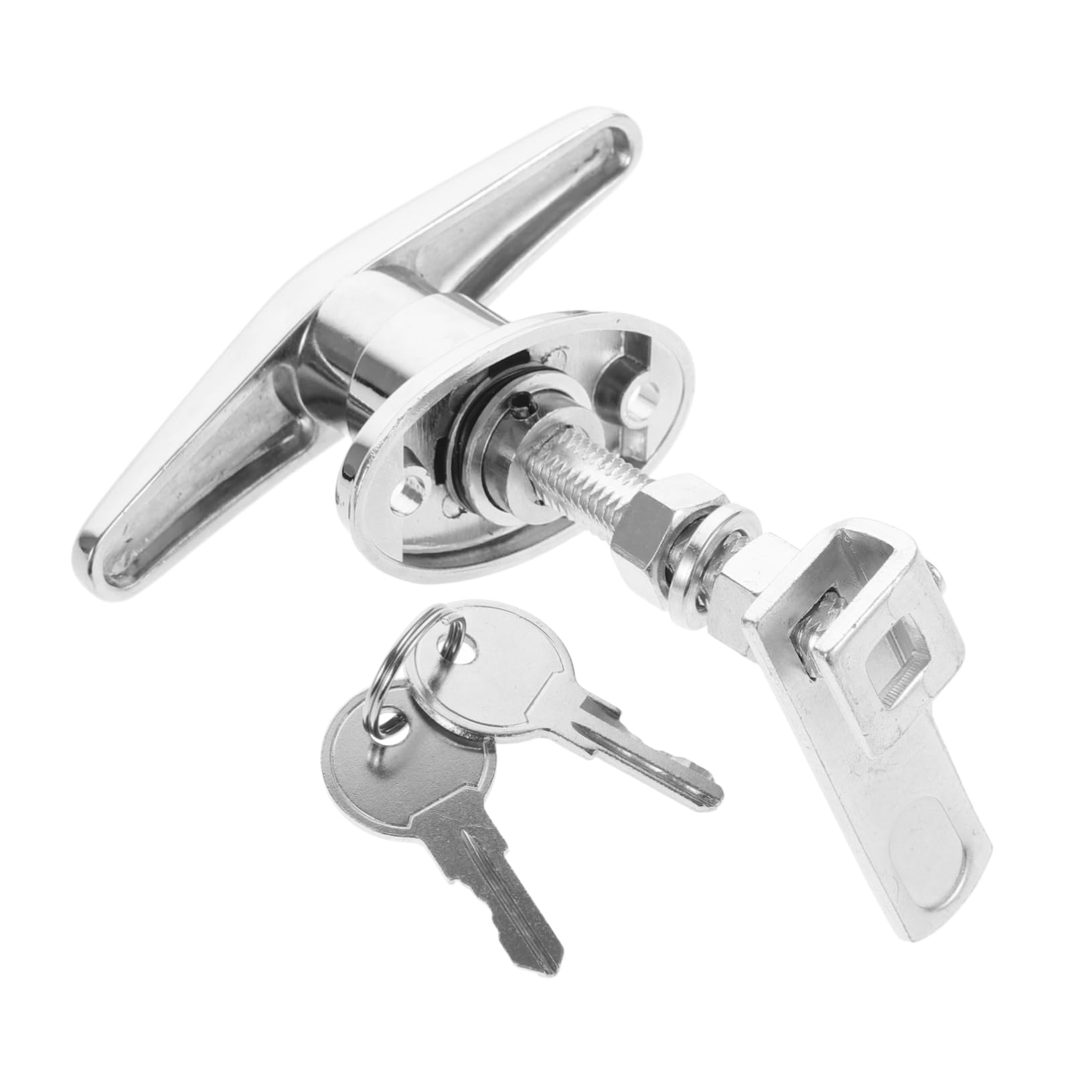 DOITOOL 3 Set Serratura Maniglia Porta Armadio Elettrico Serratura Della Maniglia Della Porta Cassetta Degli Attrezzi Serratura Del Cassetto Chiavistelli Chiave Kit Silver Lega Di Zinco