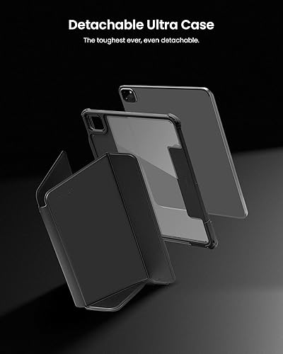 Miniatura 3 de tomtoc Funda para iPad Pro ultra desmontable para iPad Pro de 11 pulgadas de 43 generación (M2 y M1), funda protectora con protectores de bolsa de