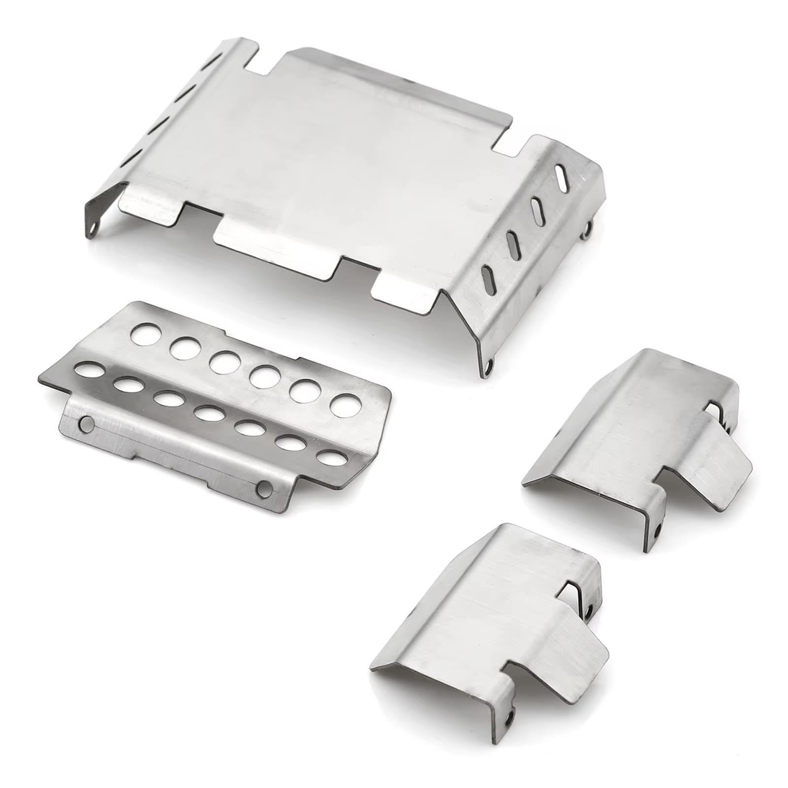 Piastra Paramotore Protezione Telaio Acciaio Inossidabil Per Fms Fcx10 1/10