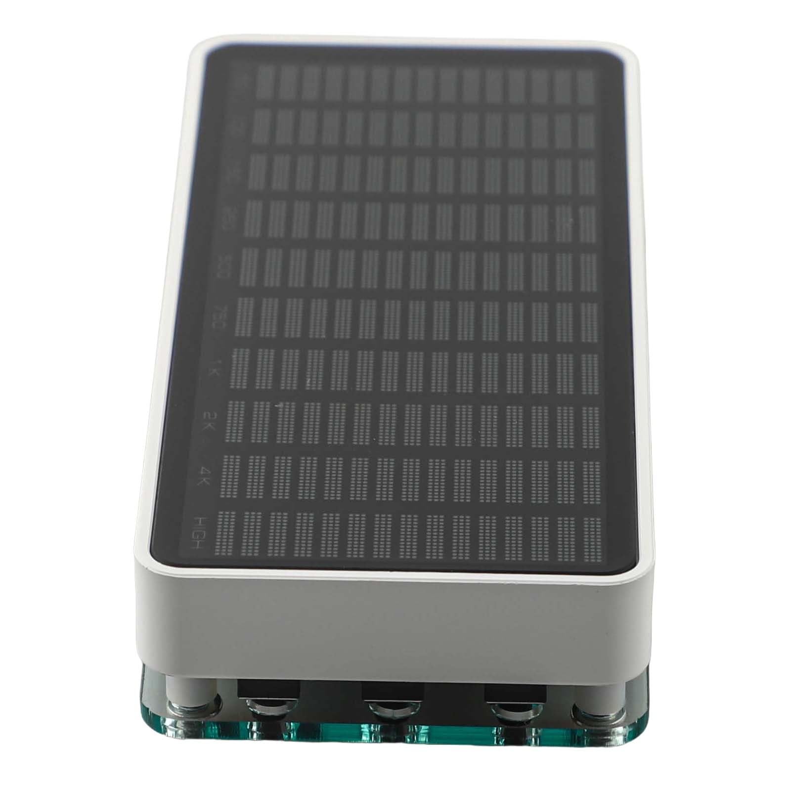 Analizador de espectro de audio con pantalla de 10 x 16, rango de frecuencia de 50 Hz-20 KHz, entrada dual (3,5 mm AUX/MIC), ganancia y brillo ajustables para visualización de música