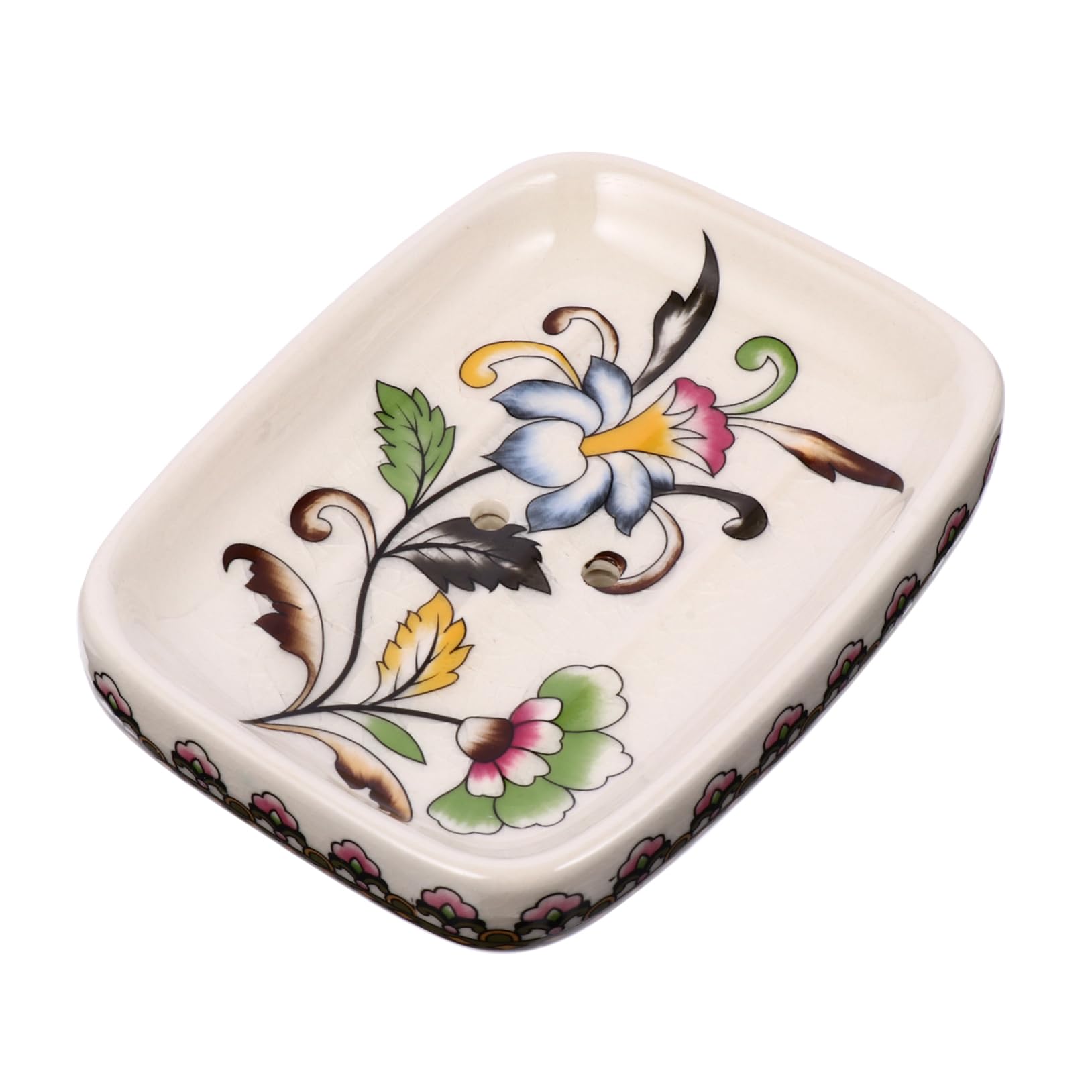 Portasapone in Ceramica Autodrenante, per Bagno e Cucina, Multiuso, Facile da Pulire, Resistente ai Graffi