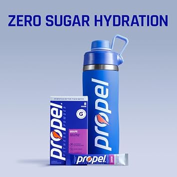 Propel Zero Sugar Electrolyte Drink Mix, Raspberry Lemonade, 8 Servings Tub