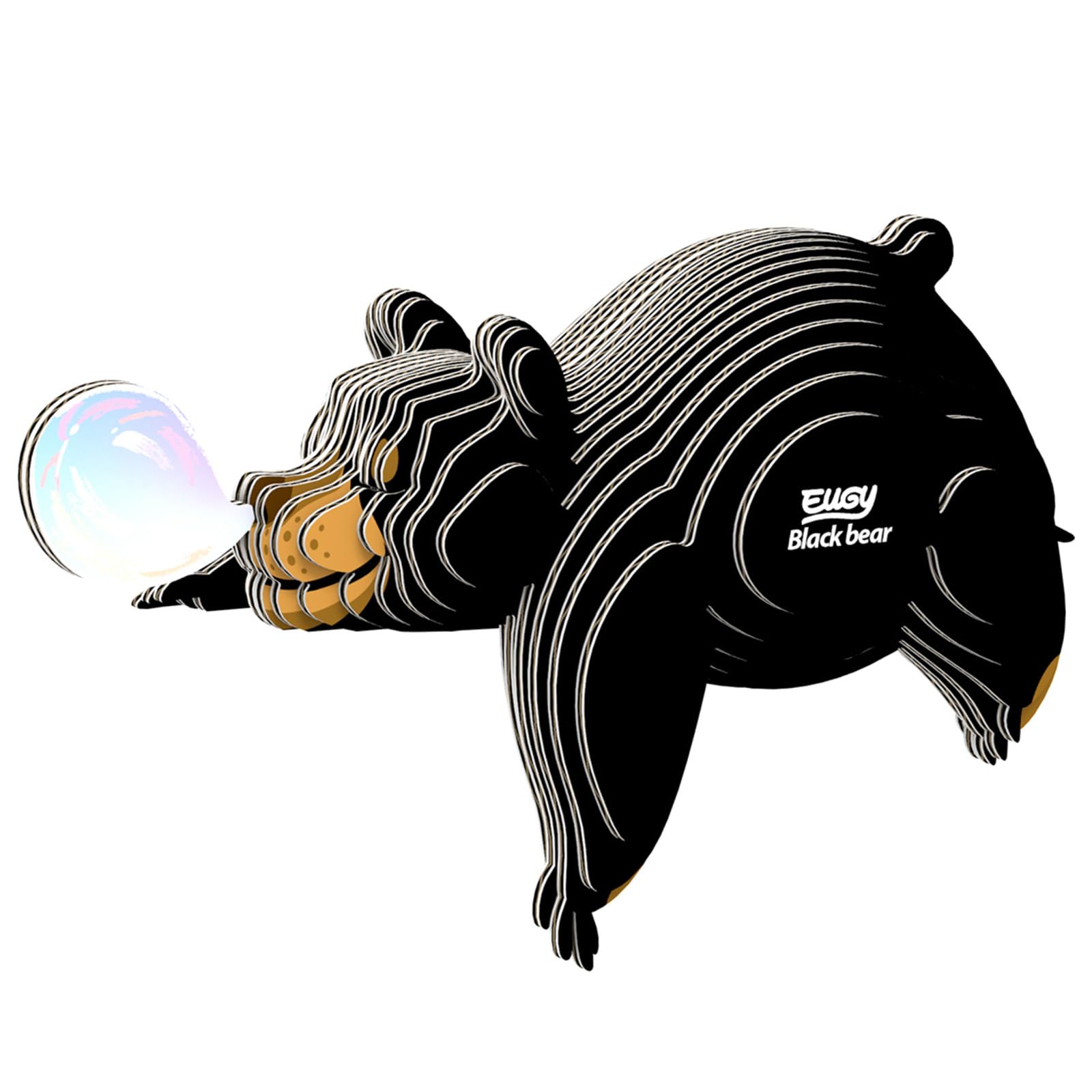 Eugy 081 Orso Nero. Eco-Friendly 3D Paper Puzzle-image