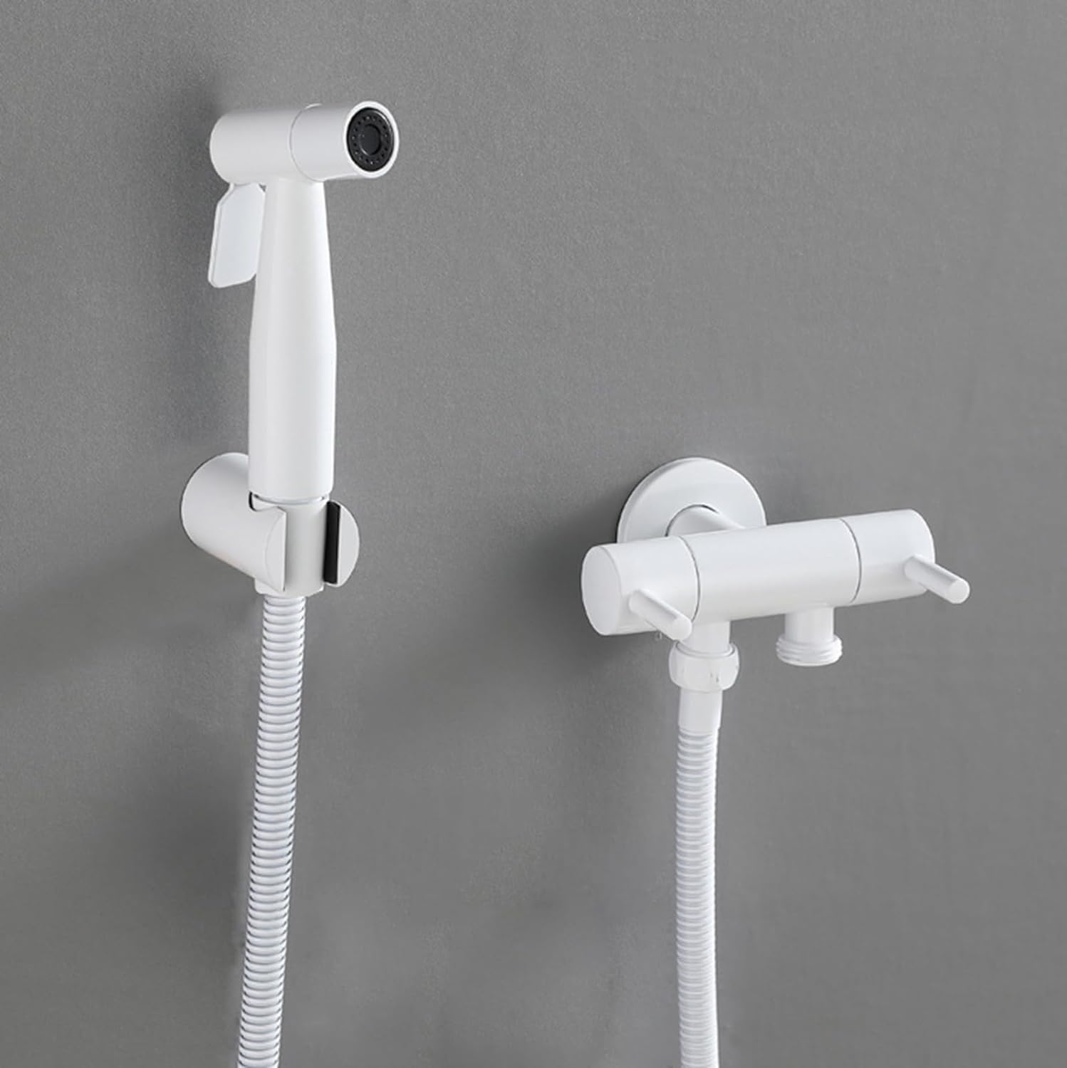 Handheld Bidet Sprayer for Toilet White Toilet Hand Shower Full Kit Copper Bidet Sprayer Full Copper Pressurized Bathroom