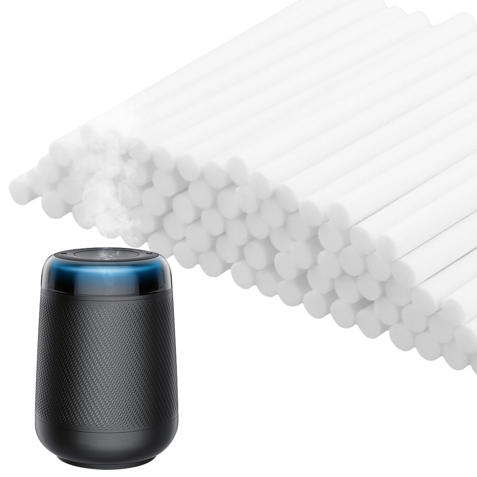 Varillas de Humidificador de Algodón 100 Piezas Repuesto para Difusor Aroma Mini Portátil