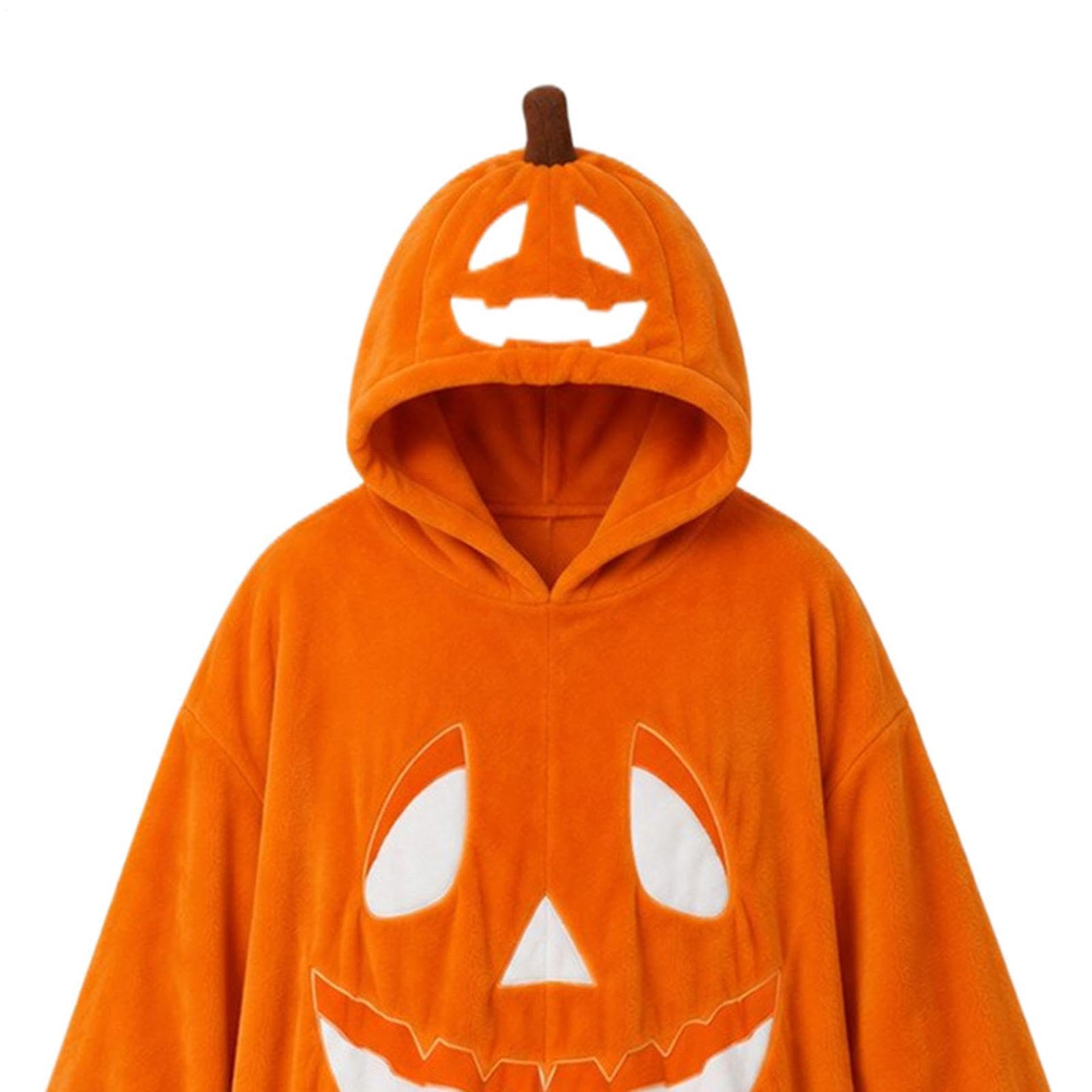 Halloweenowy kombinezon z kapturem pluszowy miękki cosplay Halloween zabawny | Bluza z kapturem kostium koc jednoczęściowy na zimę jesień dom na co dzień noc przyjęcie urodzinowe spotkanie wydarzenie