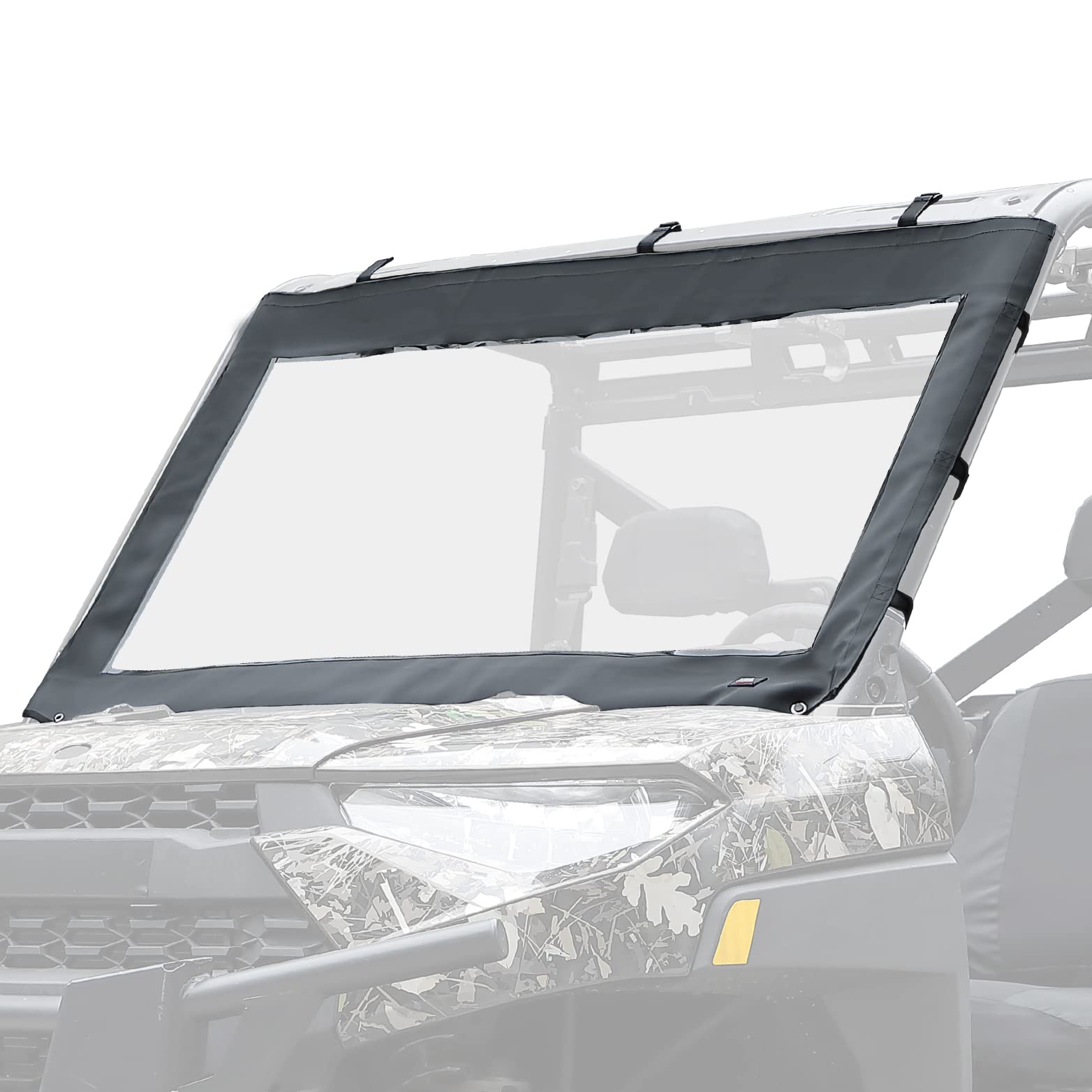 KEMIMOTO Front Windshield Compatible with Ranger XP 1000, PVC Waterproof Instant Soft Rear Windshield Compatible with 2017-2024 Polaris Ranger XP 1000 / Crew