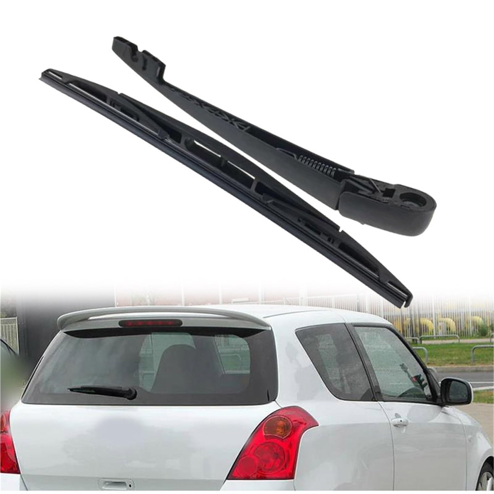 Limpiaparabrisas trasero para Suzuki Splash que elimina ruidos y limpia el cristal 2005-2009