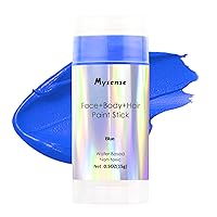 Vista 19 de Mysense Pintura en barra verde Yaxa para el cabello de cara y cuerpo, maquillaje de Halloween, Elphaba Witch Gamora, color de cabello temporal