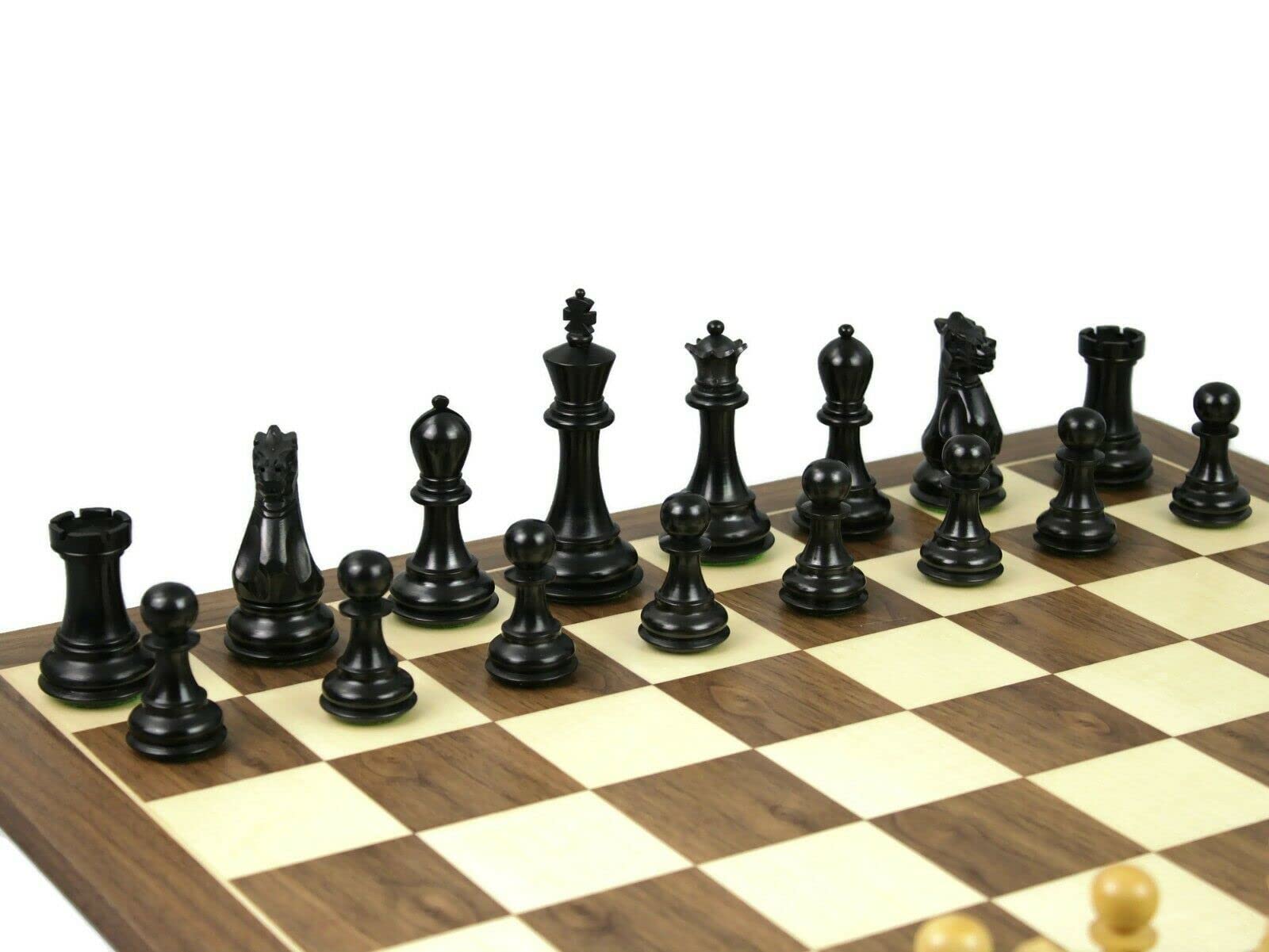 Set di scacchi in legno con tavola in noce da 20 pollici ponderata in ebano professionale Staunton pezzi da 3,75 pollici