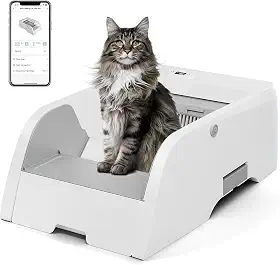 Caixa de Areia Autolimpante, Caixa de Areia para Gatos Automática Atualizada, Autolimpante, Antibeliscão e Caixa de Areia Elétrica Inodora