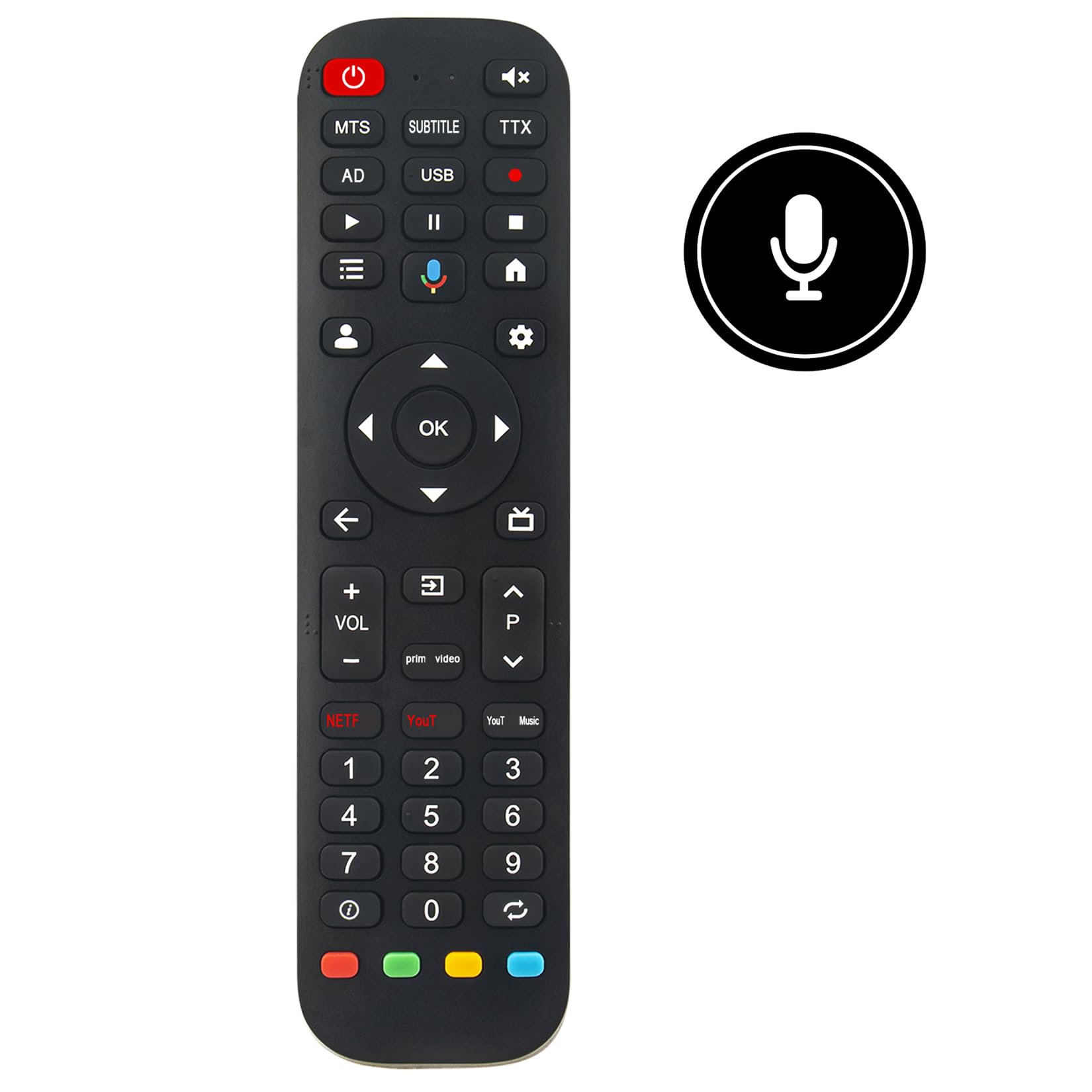 Telecomando Originale RC45137T Per Bush 43/40/32FT24CA Con Tasti Netflix E Tik Tok