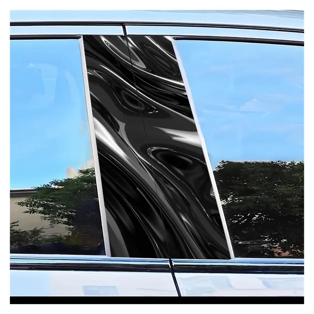 Body Parts 2pcs Car Center Pillar Protection Stickers Fluid Pattern Scratch Resistant Film