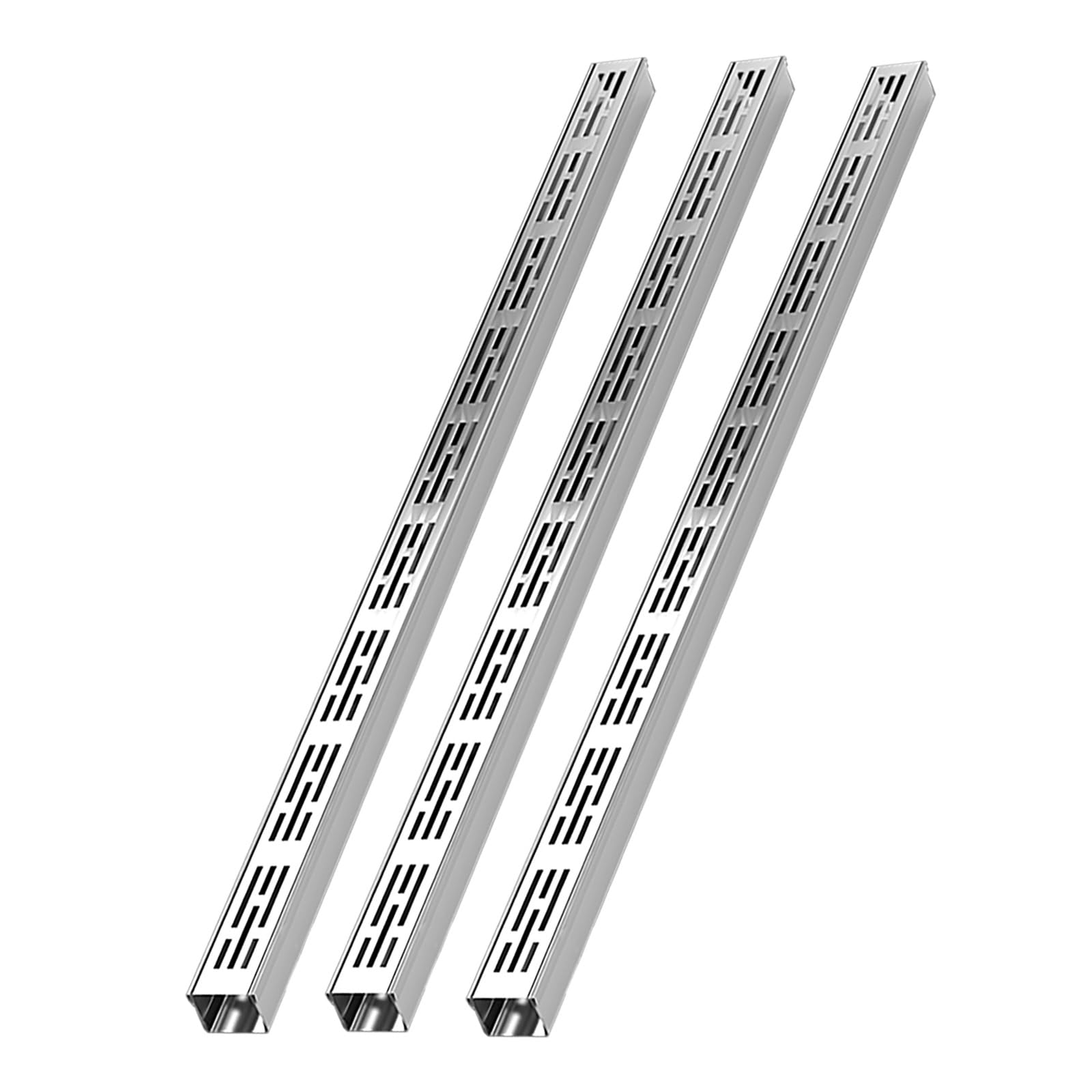 304 SUS Trench Drain Set - Slim Drainage Channel for Outdoor Driveways, Gardens - Detachable Covers(3pack 7x3cm)