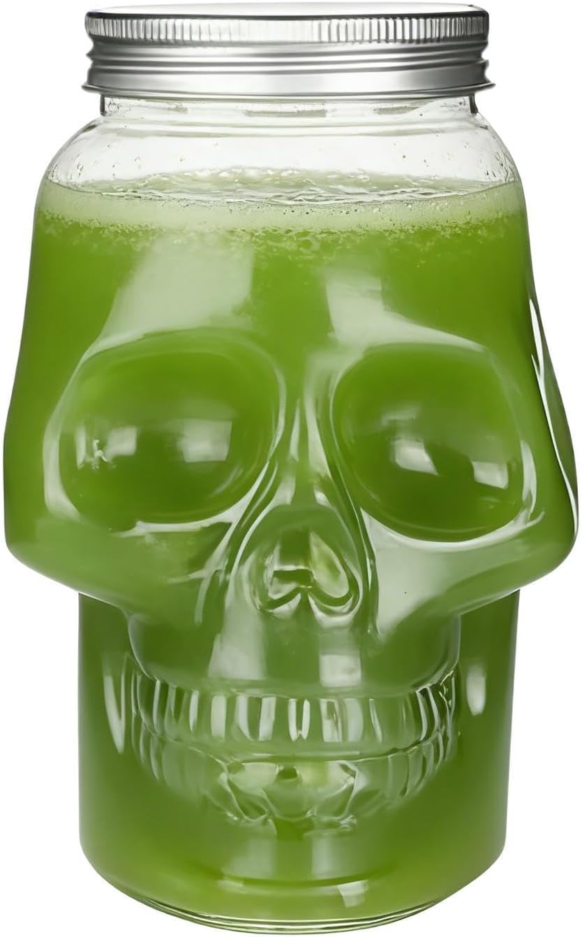 Reusable Skull Jars, Spooky Storage Container With Lid