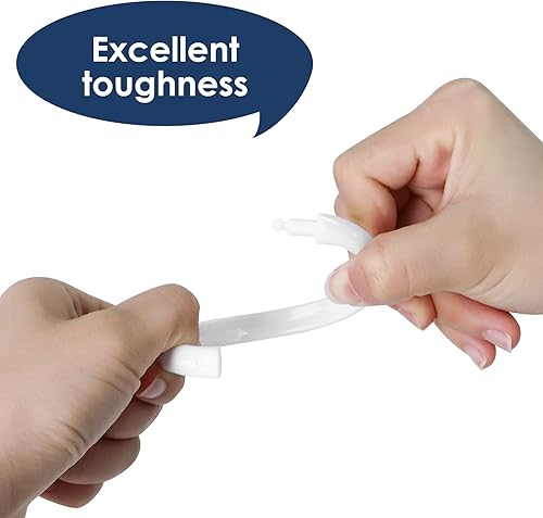 Miniatura 2 de Qulable Paquete de 12 anillos circulares para cortina de ducha, ganchos de plástico para baño, se deslizan fácilmente en la barra de ducha de baño