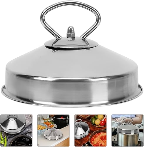 Miniatura 3 de Cabilock Tapa de vapor para cocinar, 1 unidad, tapa de cúpula de vapor de acero inoxidable, práctica resistente al desgaste para regalo de